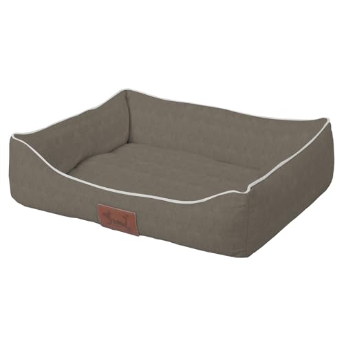 Versapet Hundebett Grosse Hunde, Hundekorb waschbar, mit Anti-Rutsch-Boden PlüSch Hundekorb für Hunde und Katzen, 88x66x20 cm, Braun von Versapet