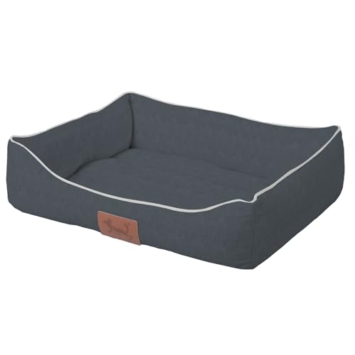 Versapet Hundebett Grosse Hunde, Hundekorb waschbar, mit Anti-Rutsch-Boden PlüSch Hundekorb für Hunde und Katzen, 88x66x20 cm Blau von Versapet