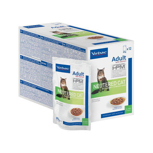 Veterinary HPM - Adult Neutered Cat with Salmon - 12 x 85 g von Virbac