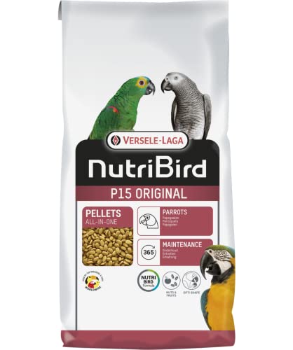 Versele-Laga NutriBird P15 Original | 1 kg | Erhaltungsfutter für Papageien | Auf der Basis von ausgewähltem Getreide, Früchten und Erdnüssen | Unterstützung der Darmflora von Nobby