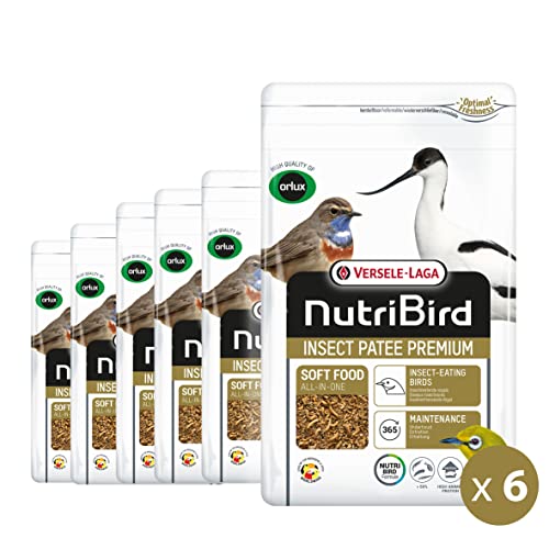 VERSELE-LAGA - NutriBird Insect Patee Premium – Patée Vögel ideal für Wettbewerbe – reich an Proteinen – für alle Insekten – 6 x 500 g von Versele-Laga