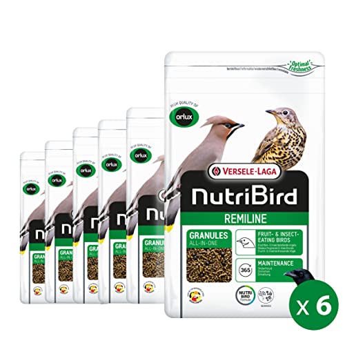 VERSELE-LAGA - NutriBird Remiline – Gepresstes Granulat – Alleinfuttermittel – für Frugi- und Insektenvögel – 6 x 1 kg von Versele-Laga