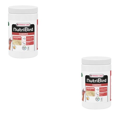 Versele-Laga NutriBird Handmix | Doppelpack | 2 x 500 g | Handaufzuchtfutter für kleine saat- und insektenfressende Vögel | Enthält Darmflorastabilisatoren und Präbiotika von Versele-Laga