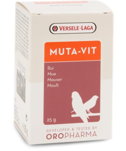 Versele-Laga Oropharma MUTA-VIT | 25 g | Multivitaminpräparat für Vögel in Pulverform | Zur Unterstützung der Mauser | Mischung aus Vitaminen, Aminosäuren und Spurenelementen von Versele-Laga