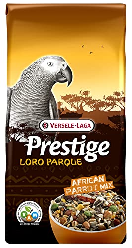 VERSELE-LAGA – Prestige Loro Parque Afrikanische Papageienmischung – Angereicherte, vollständige und abwechslungsreiche Samenmischung – 15 kg von Versele-Laga