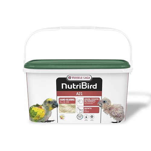 VERSELE-LAGA - NutriBird A21 - Handaufzuchtfutter für Jungpapageien - Amazonenpapagei, Palmkakadu, Großsittich - Eiweißreich - 3kg von Versele-Laga