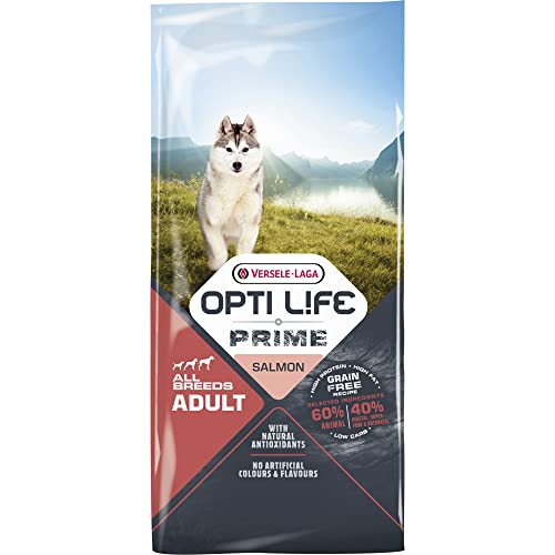 VERSELE-LAGA – Opti Life Prime Adult Lachs – Lachs – Kroketten für Hunde Aller Rassen – getreidefrei – 12,5 kg von Versele-Laga