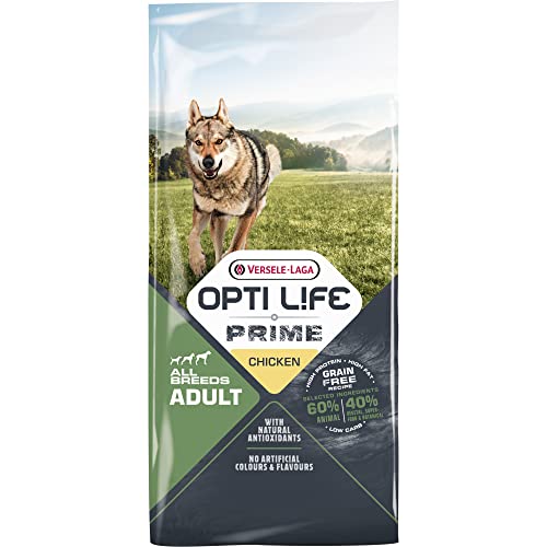 VERSELE-LAGA – Opti Life Prime Adult Huhn – Huhn – Kroketten für Hunde Aller Rassen – ohne Getreide – 12,5 kg von Versele-Laga