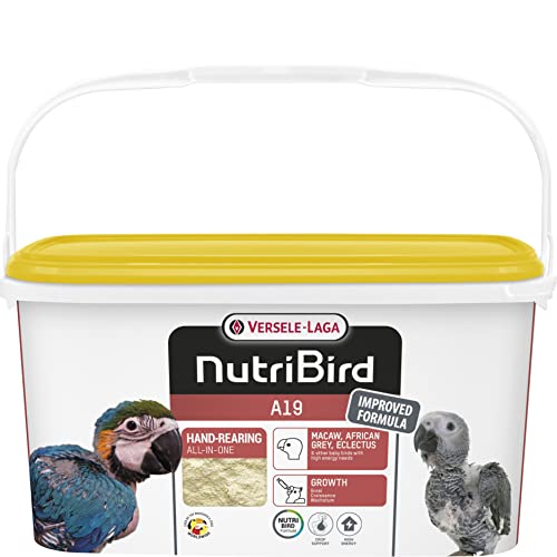 VERSELE-LAGA - NutriBird A19 - Handaufzuchtfutter für Jungpapageien - Ara, Graupapagei, Edelpapagei - Energie - 3kg von Versele-Laga