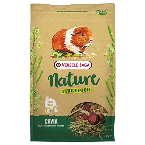 Versele-Laga Nature Fibrefood Cavia | 2,75 kg | Abwechslungsreiche, faserreiche Mischung für empfindliche Meerschweinchen | Für gesunde Zähne und eine Gute Verdauung von Versele-Laga