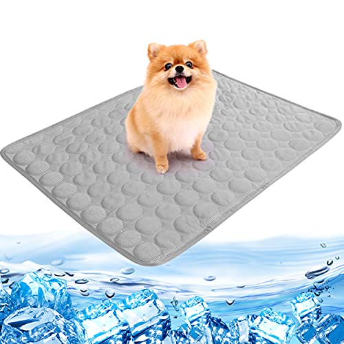 Vertvie Kühlmatte für Hunde Katzen Sommer Kühlkissen Selbstkühlung Hundematten kühl Pads für Haustiere im Auto Oder Zuhause(Grau,60*50cm) von Vertvie