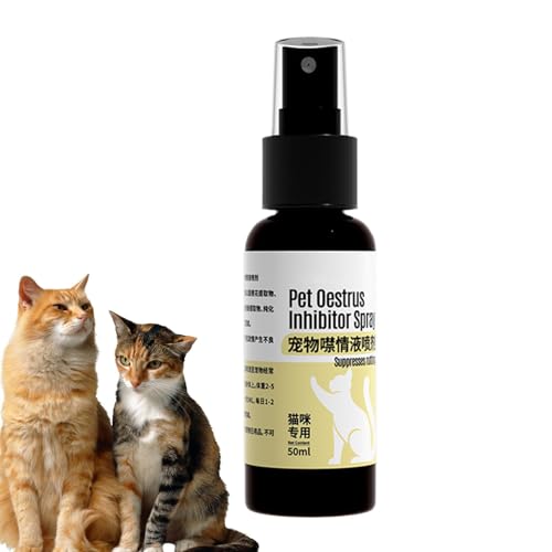 Vesidoloy Beruhigendes Katzenspray – Katzen-Stressabbau-Spray 50 ml – Kätzchen-Nebel reduziert Kratzen von Möbeln und Pinkeln für Reisen von Vesidoloy