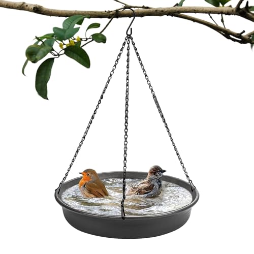 Vesidoloy Hangable Vogelbäder für Outdoors, Outdoor -Vogelbad -Schüssel - Garten im Freien Vogelbad Tablett,Water Bowl verfügt über S-förmige Haken Elegantes Design für Außenterrassengarten Rasenhof von Vesidoloy