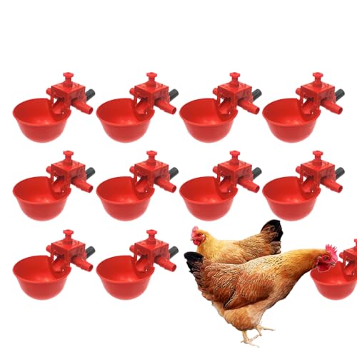 Vesidoloy Hühner-Bewässerungsbecher, Geflügel-Wasserbecher, Hühnertrinker, solide, verstellbare Trinker, Futterspender für Hinterhof, Küken, Truthahn, Bruten, Hase, Bauernhof, Ente im Freien Vesidoloy Hühner-Bewässerungsbecher, Geflügel-Wasserbecher, Hühnertrinker, solide, verstellbare Trinker, Futterspender für Hinterhof, Küken, Truthahn, Bruten, Hase, Bauernhof, Ente im Freien von Vesidoloy