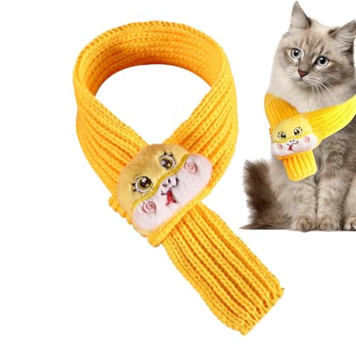 Vesidoloy Strickschal für Katzen, warm, Winterurlaub, Haustierzubehör, Schlangenjahr, Hundeschal, Katzenschal, schöne Winter-Outfits für kleine, mittelgroße Katzen und Hunde von Vesidoloy