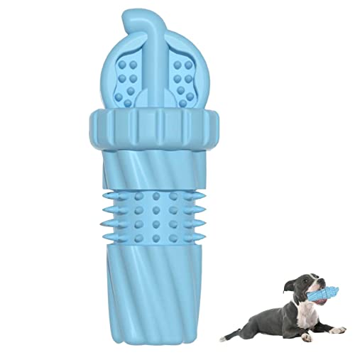 Robustes Hundespielzeug - Natürlicher TPR-Gummi-Zahnpflege-Kau-Reinigungsstift,Toughest Natural TRP Dog Cola Cup Shape Interaktives Hundespielzeug für Hunde, Zahnreinigungs-Kauartikel für große Vesone von Vesone