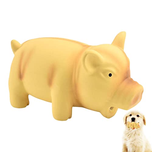 Vesone Gummischwein Quietscher Hundekauspielzeug | Quietschspielzeug für Hunde aus Latex mit einem Oinks-Sound Quietscher Grunzendes Schwein Hundespielzeug,Niedliches Schwein, Grunzendes Quietschen von Vesone