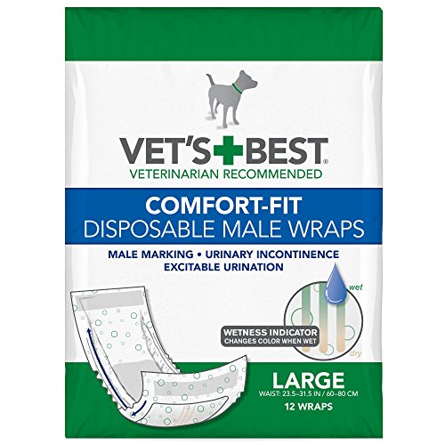 Vet‘s Best Einwegwindeln für männliche Hunde mit Nässeindikator, 12er Pack von Vet's Best