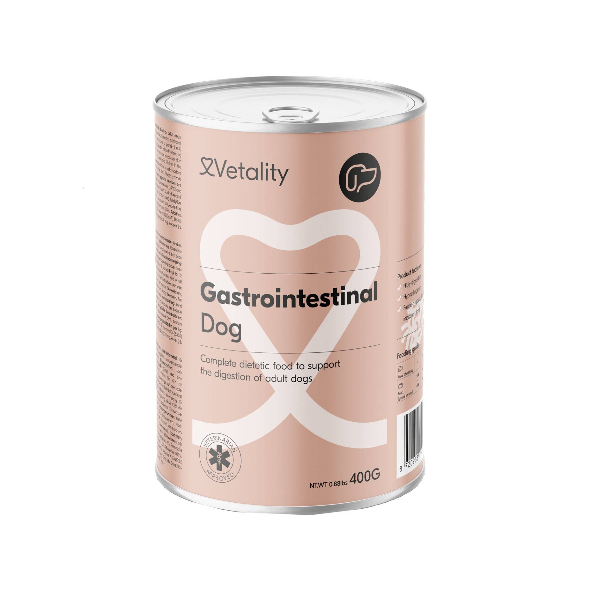 Vetality Gastrointestinal Dog Wet 12 x 400 g von Vetality