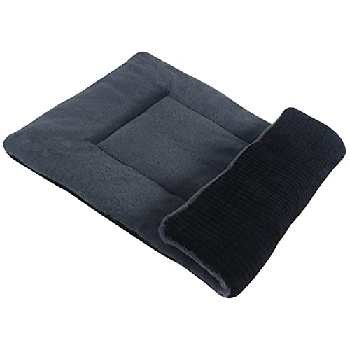 Vetasac Hundebett-Matte, weiches und warmes Haustierkissen, Doppelzweck-Matratzenbett für kleine, mittelgroße und große Hunde und Katzen schlafen XB004 (106,7 x 71,1 cm, dunkelgrau) von Vetasac