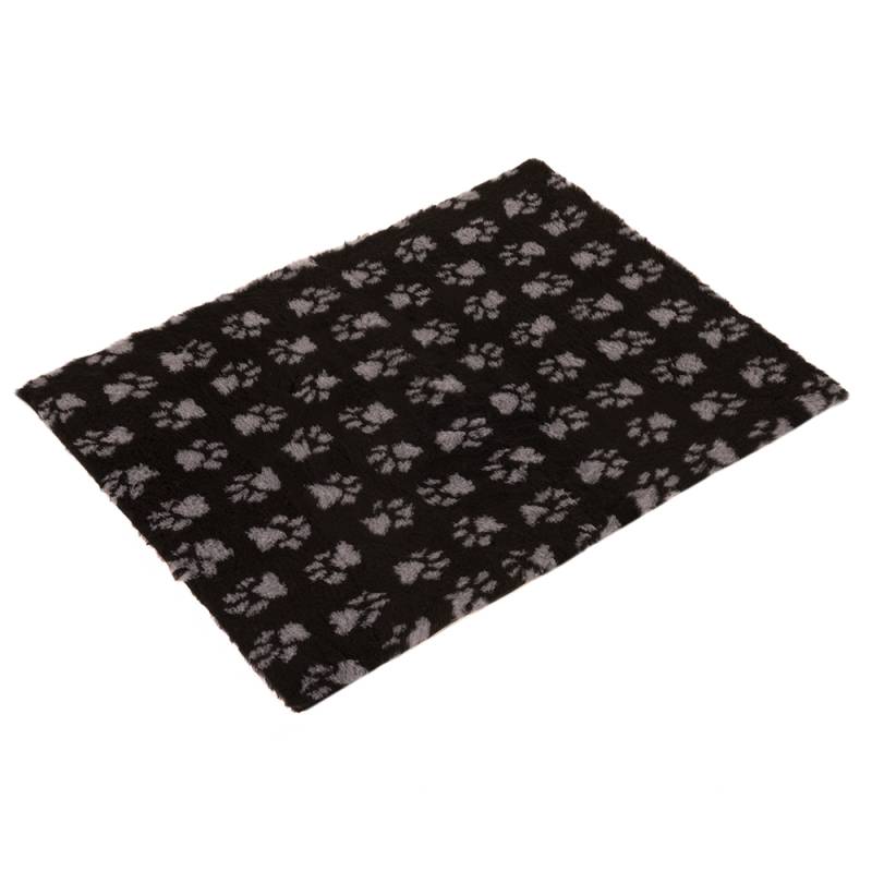 Vetbed® Isobed SL Katzendecke Paw, schwarz/grau - L 75 x B 50 cm von Vetbed