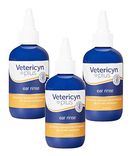 Vetericyn Plus Ohrspüler, 3 Stück à 85 ml, für alle Tiere, tägliche Ohrpflege von Vetericyn