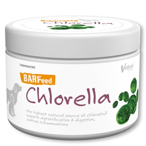 Vetfood BARFeed Chlorella | Superalge| Unterstützt die Verdauung | Barf für Katzen & Hunde | Rohfütterung | 60 g von Vetfood