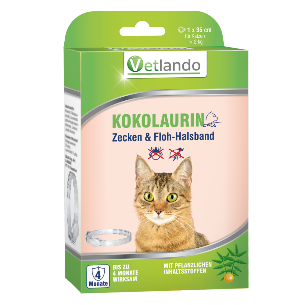 Vetlando Kokolaurin Zecken- & Floh-Halsband Katze - 1 Stück Vetlando Kokolaurin Zecken- & Floh-Halsband Katze - 1 Stück von Vetlando