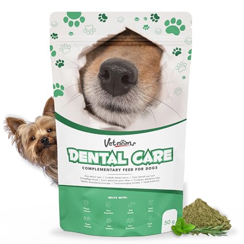 Vetnoms Algen für Hunde Zahnpflege - Hund Zahnsteinentferner, Mindert Mundgeruch Hund. Wirkt Durch den Speichel. Hundezahnbürste oder Hundezahnpasta sind Nicht Erforderlich. Zahnreinigung Hund. von Vetnoms
