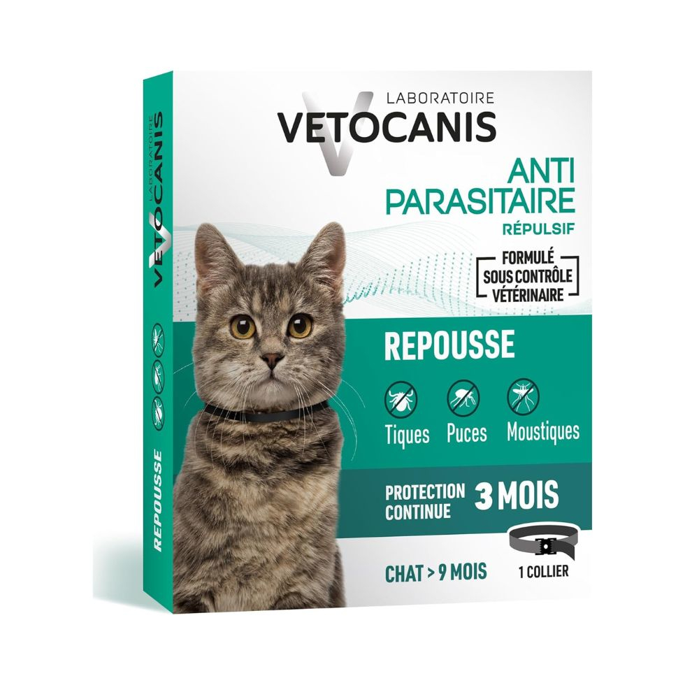 Vetocanis Abwehrhalsband gegen Flöhe und Zecken für Katzen - 1 Stück Vetocanis Abwehrhalsband gegen Flöhe und Zecken für Katzen - 1 Stück von Vetocanis