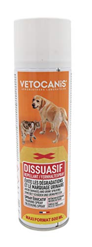 Vetocanis| Hunde- und Katzenabwehrspray |Schutz für Zuhause |Hunde- und Katzenschreck Innen & Außen |Sofortige Wirkung |500 ml|Hergestellt in Frankreich | Formuliert unter Tierärztlicher Kontrolle von VETOCANIS