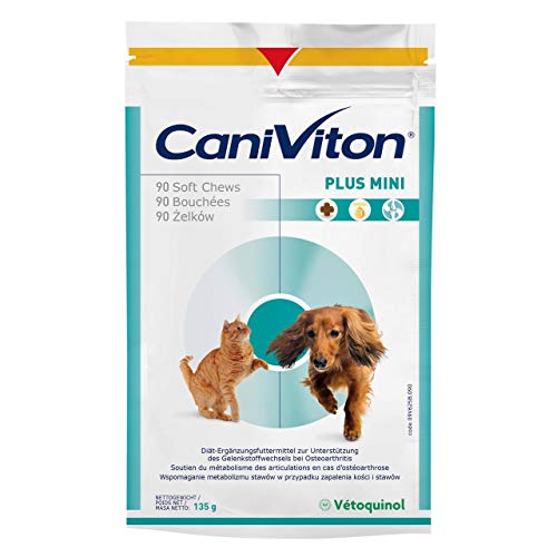 Vetoquinol - Caniviton Plus Mini Ergänzungsfuttermittel für Katzen und Hunde 90 Chews, 1er Pack (1 x 0.15 kilograms) von Vetoquinol - Caniviton