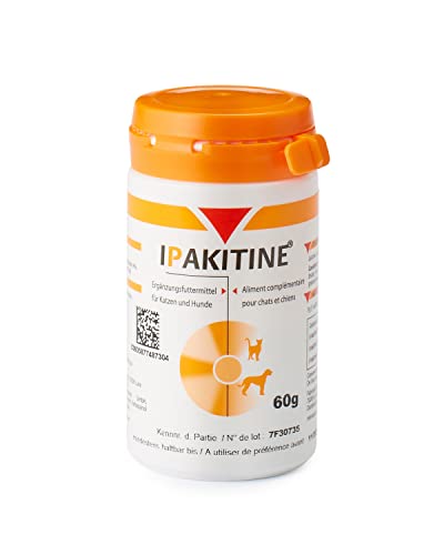 Vetoquinol Ipakitine | 60 g | Ergänzungsfuttermittel für Katzen und Hunde | Zur Unterstützung der Nieren | Bei Niereninsuffiziens von Vetoquinol - Ipakitine