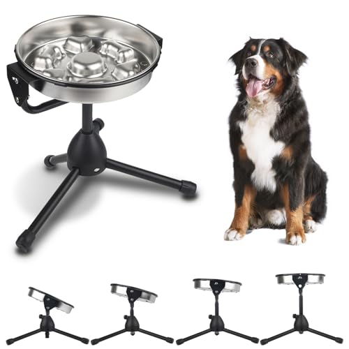 Erhöhter Futternapf für Hunde mit verstellbarem Metallständer, Größe geeignet für Hunde zwischen 60 und 45,4 kg, Edelstahl, höhenverstellbar, rutschfest, erhöhtes Hundenapf-Set Erhöhter Futternapf für Hunde mit verstellbarem Metallständer, Größe geeignet für Hunde zwischen 60 und 45,4 kg, Edelstahl, höhenverstellbar, rutschfest, erhöhtes Hundenapf-Set von Vexong