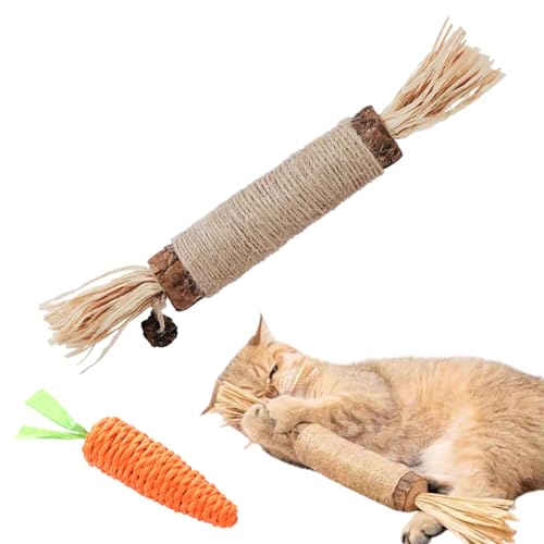 Vgpbphj Nylatails Silvervine Dental Stick,Silvervine Sticks for Cats, Katzenminze Sticks, Katzen Kauhölzer, Katzen Sticks Matatabi Kausticks Interaktives Katzenspielzeug zur Zahnpfl (B-3PCS) von Vgpbphj