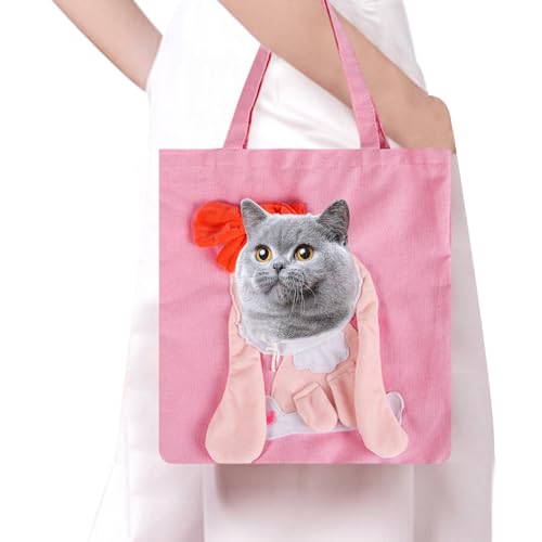 Katze Tragetasche, Welpenträgertasche | Haustier Reise -Leinwand Beutel Weiche Schlinge Umhängetasche,Bunny Cat Welpenträger zum Wandern, Campen, Reisen, Strand von Vgvgaj