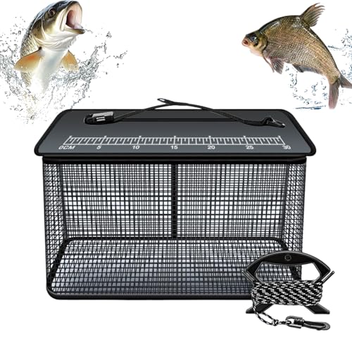 Schwimmender Fischkorb - Reflektierender Fischfangnetzkorb Für Lebendfang - Robuster Lebendfang-Käfig für Krebse und Fische Schwimmender Fischkorb - Reflektierender Fischfangnetzkorb Für Lebendfang - Robuster Lebendfang-Käfig für Krebse und Fische von Vgvgaj