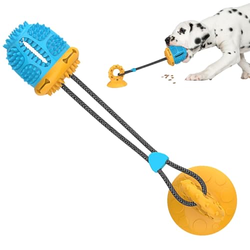 Vgvgaj Dog Slow Feeder Ball - Saugnapf Hund Slow Feeder Ball - Anti-Biss Leckerli-Spender Tragbarer Futterspender für Training von Vgvgaj