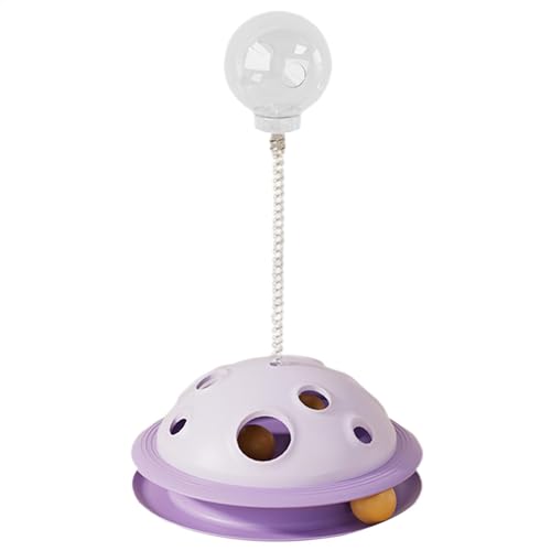 Vgvgaj Katzenball-Bahnspielzeug, Katzenballturm - Slow Feeders Frühlingsballspielzeug - Food Leak Ball Turntable Toys Dog Treat Dispenser für Haustiere, die Langeweile lindern von Vgvgaj