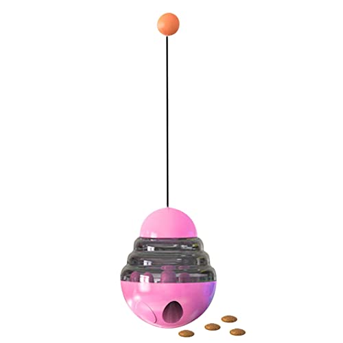 Vgvgaj Leckerli-Dosierendes Katzenspielzeug - Interaktiver Leckerli-Ball Langsamer Feeder - Einstellbarer Katzenfutter-Spielzeug-Puzzle-Futterspender, Hunde-Leckerli-Dosierball für Haustiere und von Vgvgaj