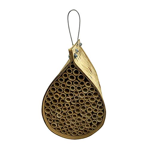 VIE Naturals Bambus-Bienenhaus in Tropfenform, 15 x 15 x 10 cm, mehrfarbig, Einheitsgröße von ViE