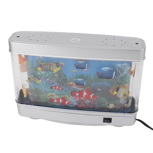 Künstliches Aquarium, Mini-Aquarium, Künstlicher Tropischer Fisch, Dekorative Aquariumlampe, Virtueller in Bewegung, für Schlafzimmer, Schreibtisch von ViaGasaFamido