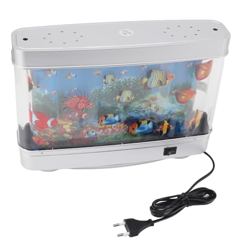 Künstliches Aquarium, Mini-Aquarium, Künstlicher Tropischer Fisch, Dekorative Aquariumlampe, Virtueller in Bewegung, für Schlafzimmer, Schreibtisch von ViaGasaFamido