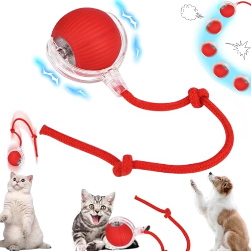 Vibbang Interaktives Katzenball Spielzeug, Hundespielzeug Elektrisch, Chewy Viral Rolling Ball, Intelligenz Katzensprint Spielzeug, 360° Automatisch Rolling Smart Toy Ball Für Katzen Hunde(A) von Vibbang