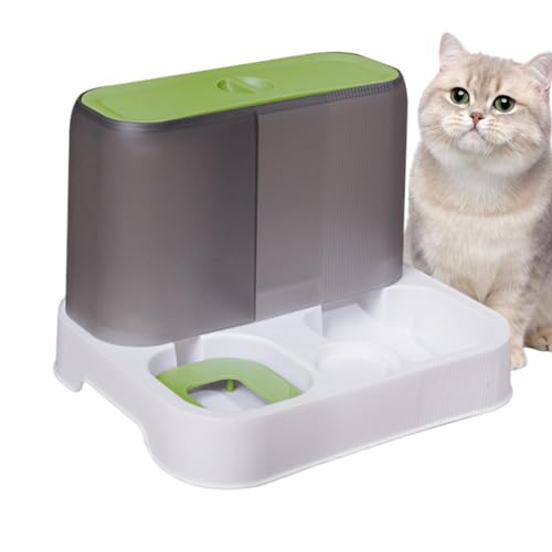 Automatischer Futterspender für Haustiere – Automatische Futterstation, Katzenfutterspender | 1 l Wassereimer, Futterautomat für Welpen, 2,8 l Futterbehälter, automatischer Futternapf für Hunde, Welpe von Vibhgtf
