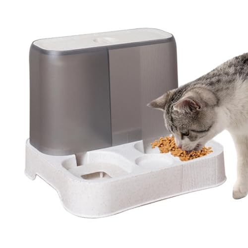 Automatischer Katzenfutterautomat – Automatischer Futterspender für Haustiere, Futterspender für Hunde | 2-in-1-Futterspender, spendet Feuchtigkeit, intelligenter Welpen-Futterspender, Haustier-Futter von Vibhgtf