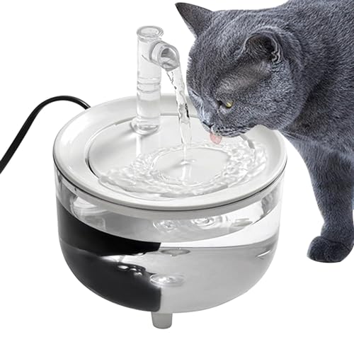 Automatischer Wasserspender für Katzen, automatischer Wasserspender für Katzen - Katzenwasserbrunnen Katzentränke,Automatischer Trinkbrunnen für Haustiere, geräuschloser Wassernapf fü Auto, Wassersp von Vibhgtf