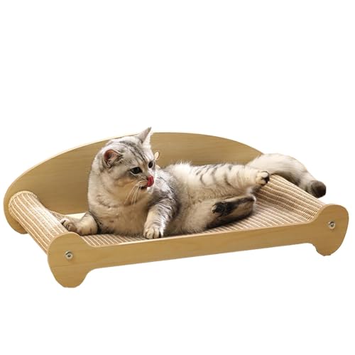 Cat Scratcher Lounge, Kratzbett für Hauskatzen | Katzenkratzbett-Pappspielzeug,Rutschfester, langlebiger Natur-Sisal-Möbelschutz für Katzenbetten für große Katzen, Couch, Teppiche, Sofas von Vibhgtf