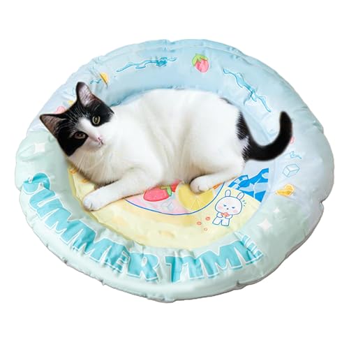 Hundehüttenunterlage, Katzenkühlmatte - Cartoon-Schlafmatte für kleine Haustiere,Niedliches Cartoon-Gel-Kühlkissen für Haustiere, Heimtierbedarf, Hundeschlafmatte für den Innen- und Außenbereich von Vibhgtf