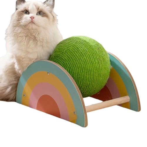 Kratzbaum für Katzen – natürlicher Sisal-Kratzball für Katzen mit Sisalball – Kratz-, verschleiß- und bissfest, dekoratives Haustierzubehör von Vibhgtf